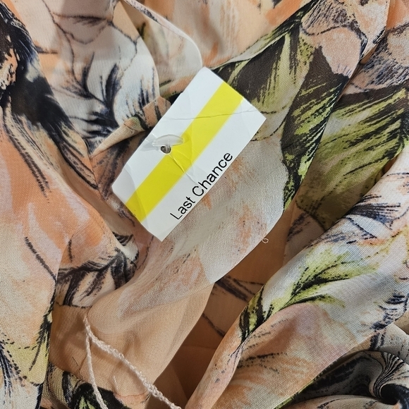 New Eliza J Pink Floral Ruffle High Low Maxi Faux Wrap Dress - Picture 9 of 9